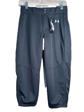 NWT Under Armour Women’s Fitted Softball Pants Heat Gear Black Uniform XS N24